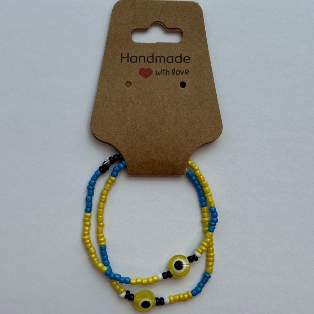 Handmade Beaded Minion Bracelet